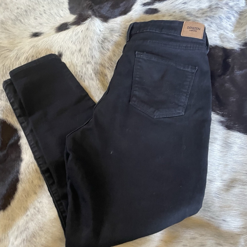 Denizen By Levi's Black High Rise Skinny Jeans 16 S Short 33 X‎ 11 X 28